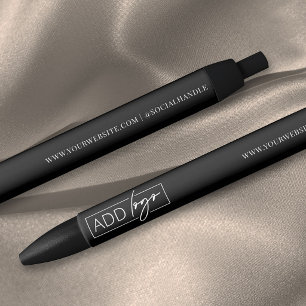 Business Logo Branded Gift Promotional Black Pen