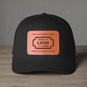 Business Logo Branded Leather Patch Hat