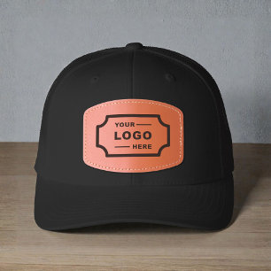 Business Logo Branded Leather Patch Hat