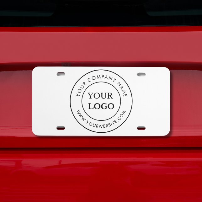 Business Logo Branded Modern License Plate (Creator Uploaded)