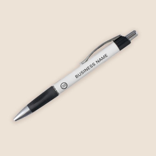 Business Logo Branded Pen l White Black