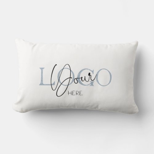 Business Logo Branded Promotional Your Logo Here Lumbar Pillow