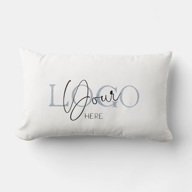 Business Logo Branded Promotional Your Logo Here Lumbar Pillow (Front)