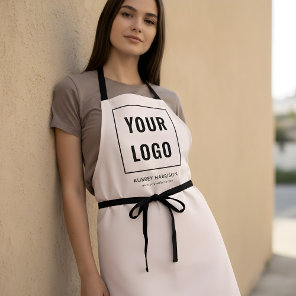 Business Logo Branding Blush Pink Apron