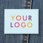 Business Logo Branding Light Blue Button<br><div class="desc">Showcase your style or promote your brand with a personalized button featuring your logo or image. Perfect for business branding, events, or personal expression, this custom button is an easy and effective way to share your message. Whether worn on jackets, bags, or lanyards, it’s a standout accessory that captures attention....</div>