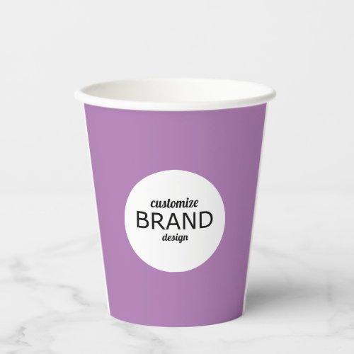 Business Logo Branding Minimalist Purple  Paper Cups