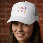 Business Logo Branding Rectangle Trucker Hat<br><div class="desc">Elevate your brand with a personalized hat that features your logo or image in a full-size rectangle design. Perfect for business branding, this stylish hat not only promotes your brand but also adds a professional, polished look to any outfit. Ideal for team uniforms, giveaways, or promotional events, it’s a versatile...</div>