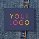 Business Logo Branding Template Navy Blue Button<br><div class="desc">Showcase your style or promote your brand with a personalized button featuring your logo or image. Perfect for business branding, events, or personal expression, this custom button is an easy and effective way to share your message. Whether worn on jackets, bags, or lanyards, it’s a standout accessory that captures attention....</div>