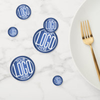 Business Logo Brushed Blue Company Party Table