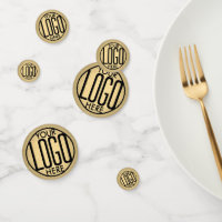 Business Logo Brushed Gold Company Party Table