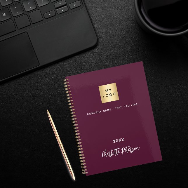 Business logo burgundy elegant 2026 planner (Creator Uploaded)