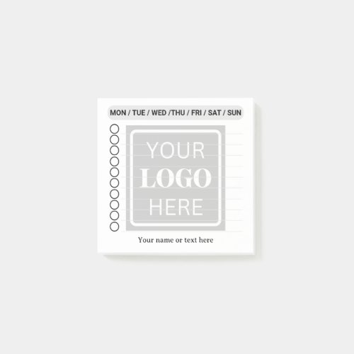 Business Logo Check List Post_it Notes
