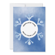 Business Logo Christmas Blue Snowflake Holiday Car
