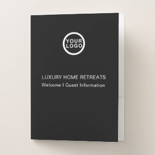 Business Logo Classic Black Pocket Folder