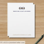 Business Logo Classic Typography Letterhead<br><div class="desc">A professional custom business letterhead template in a classic style on a simple clean white background which can be easily updated with your company logo and letterhead footer including your contact information or custom text. Each sheet exudes professionalism and sophistication, making it perfect for official correspondence and important business documents....</div>