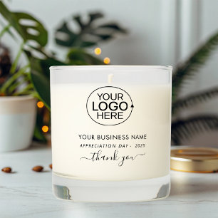 Business Logo Clean Black And White Typography  Scented Candle