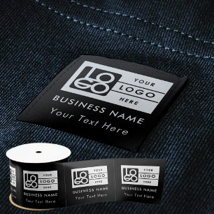 Business Logo Clothing Labels Sew On Sewing Tags Satin Ribbon