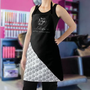 Business Logo Color Block Pattern Name Title Apron