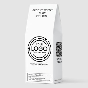 Business Logo Company Branded Corporate QR Code Roasted Coffee