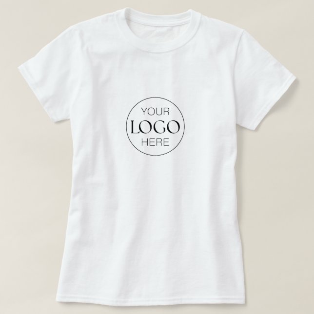 Business Logo Company Branded Employee Staff  T-Shirt (Design Front)