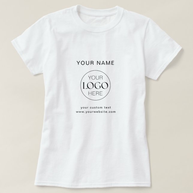 Business Logo Company Branded Employee Staff T-Shirt (Design Front)