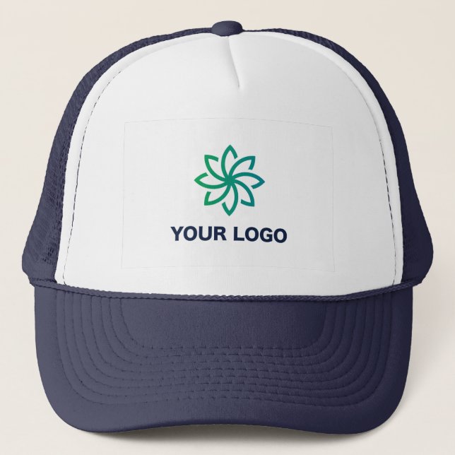 Business Logo Company Branded Employee Staff Truck Trucker Hat (Front)