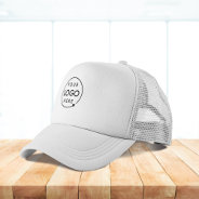 Business Logo Company Branded Employee Staff Trucker Hat at Zazzle