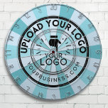 Business Logo Company Colors Dart Board<br><div class="desc">Elevate your game room or office with our custom dartboard featuring your circular logo. Our regulation-sized dartboard is perfect for corporations, small businesses, and companies looking for a unique and memorable addition to their space. Our customizable design allows you to incorporate your circular logo into the board's pattern, creating a...</div>