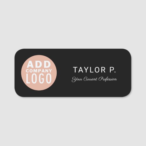 Business Logo Company Employee Initial and Name Tag