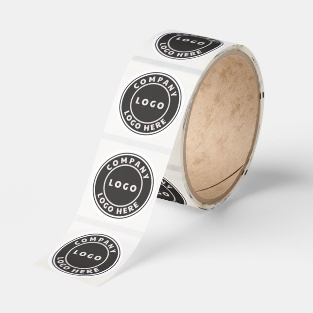 Business Logo Company Employee Promotional Classic Round Sticker (Roll)