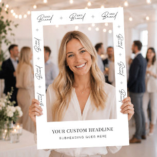 Business Logo Company Event Marketing Branded Selfie Frame