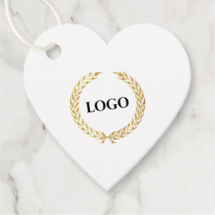 Business Logo Company Heart Hang Tags
