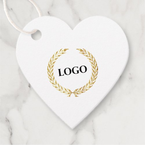 Business Logo Company Heart Hang Tags