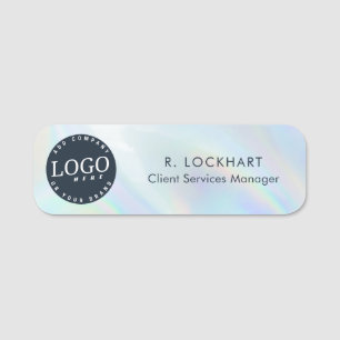 Business Logo Company Holographic Magnetic Name Tag