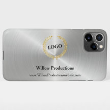 Business Logo Company Horizontal Silver