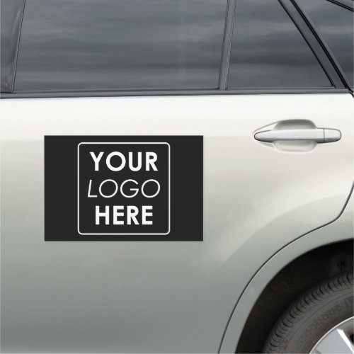 Business Logo Company Modern Minimal Black Car Magnet