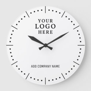 Business Logo Company Name Corporate Brand Promo Large Clock