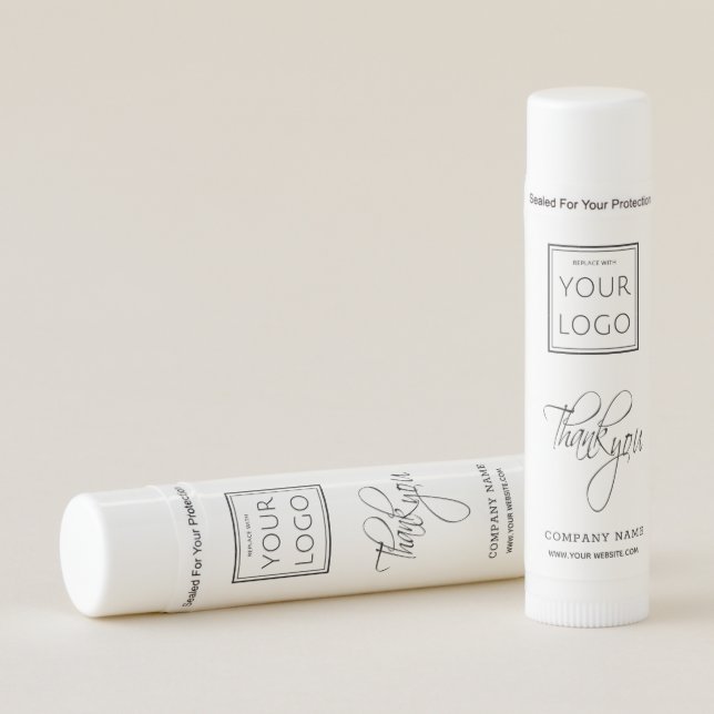 Business Logo Company Name Customer Thank You Gift Lip Balm (Front)