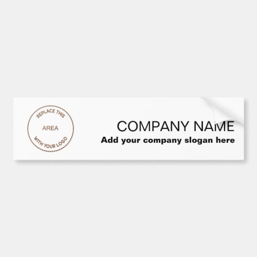 Business Logo Company Name Slogan Bumper Sticker