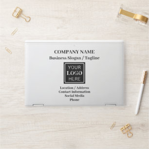Business Logo Company Name Social Media HP Laptop Skin