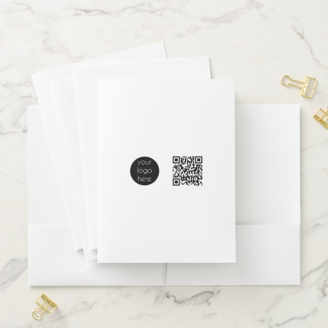 Business Logo Company Presentation QR Code White (In Situ)