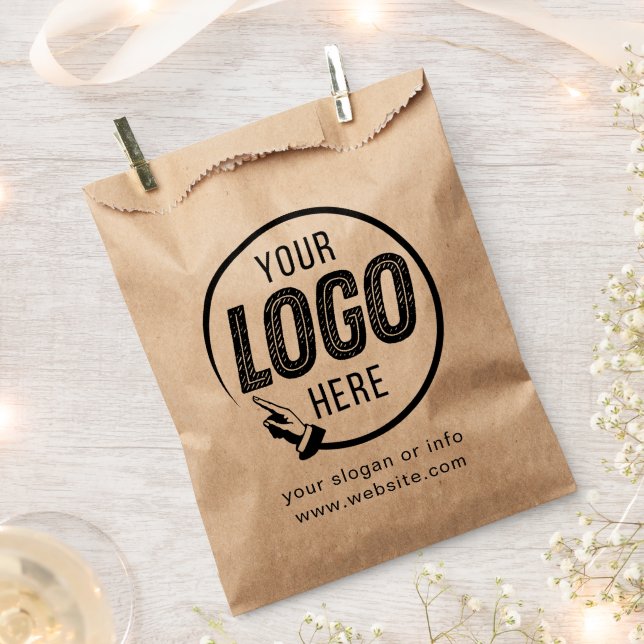 Business Logo Company Professional Custom Favor Bag (Clipped)