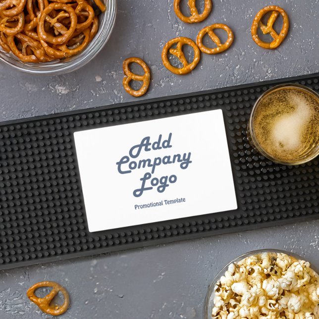 Business Logo Company Professional Modern Branded Bar Mat (Creator Uploaded)