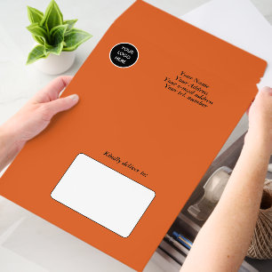 Business Logo Company Promotional Orange Envelope Mailers