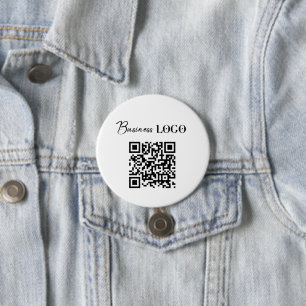 Business Logo Company Promotional QR Code Button