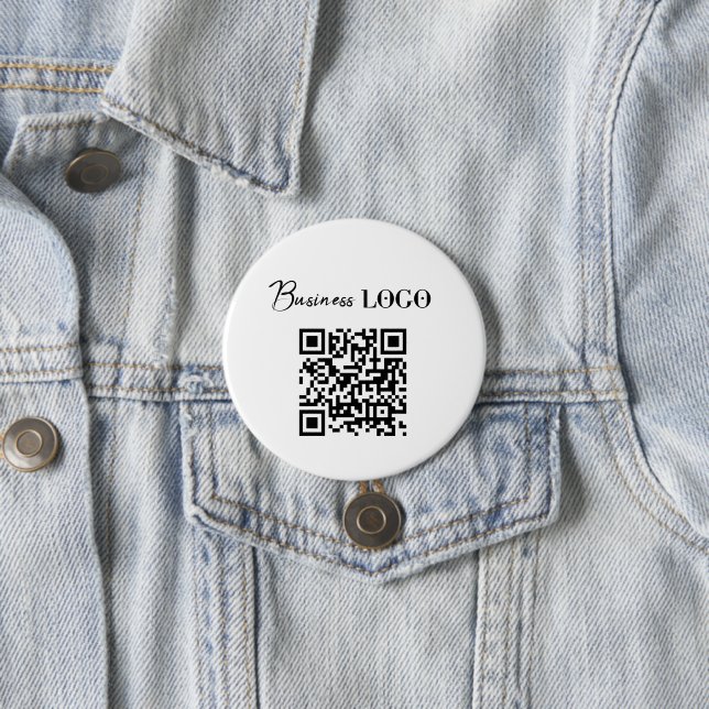 Business Logo Company Promotional QR Code Button (In Situ)