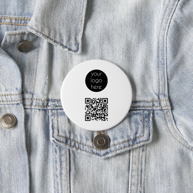 Business Logo Company Promotional QR Code Button (In Situ)