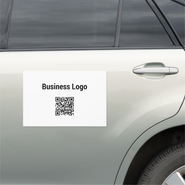 Business Logo Company Promotional QR Code Car Magnet (In Situ)