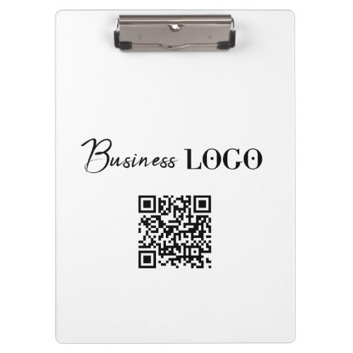 Business Logo Company Promotional QR Code Clipboard