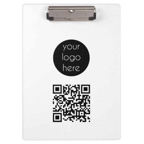 Business Logo Company Promotional QR Code Clipboard